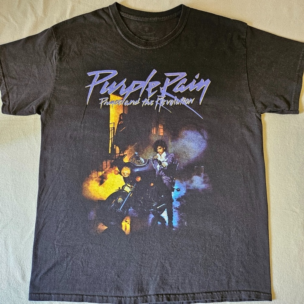 Prince And The Revolution Purple Rain T-shirt Black Large
